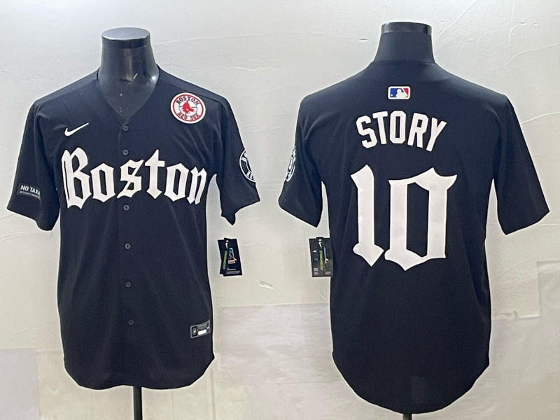 Men Boston Red Sox #10 Story black 2025 Nike MLB Jersey 003->boston red sox->MLB Jersey